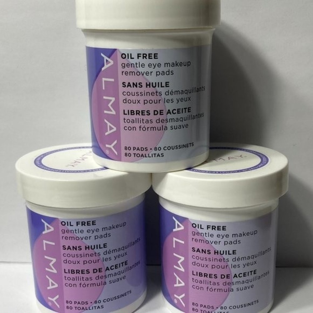 Almay Oil Free Gentle Eye Makeup Remover Pads 12 Tubs 80ct DISCONTINUED